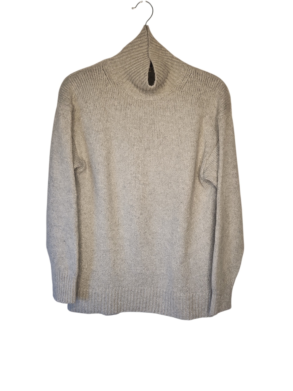 Uniqlo:C Women's Cozy Relaxed Fit Heather Gray Ribbed Turtleneck Sweater Size XS